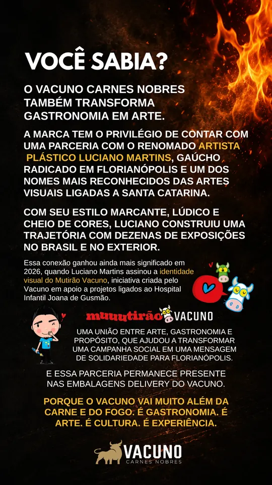 Arte Você sabia? do Vacuno: Gastronomia também é arte